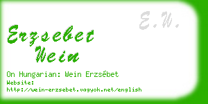 erzsebet wein business card